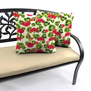 Jordan Manufacturing 2pk. Geranium Floral Outdoor Throw Pillows alternate view