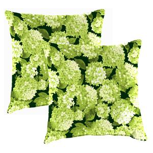 Jordan Manufacturing 2pk. Hydrangea Floral Outdoor Throw Pillows