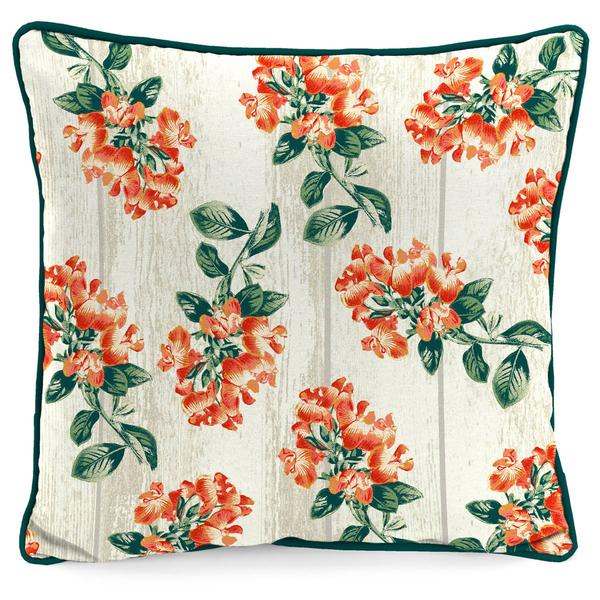 Jordan Manufacturing Hummingbird Floral Outdoor Throw Pillow alternate view