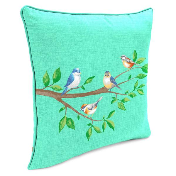 Jordan Manufacturing Teal Birds Outdoor Throw Pillow alternate view