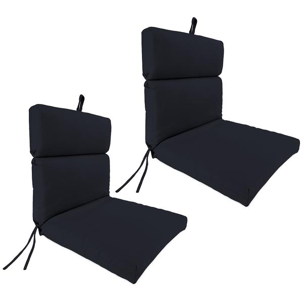 Jordan Manufacturing Navy French Edge Chair Cushions