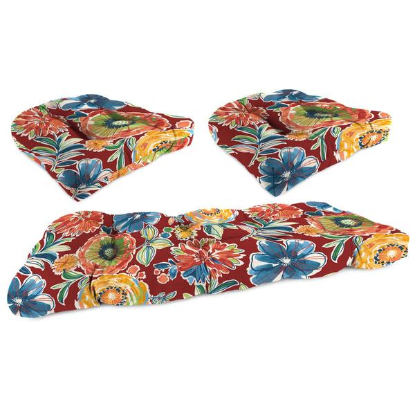 Jordan Manufacturing Colsen Berry 3pc. Outdoor Wicker Set