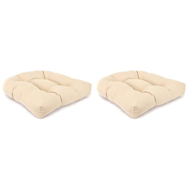Jordan Manufacturing Antique Beige 2pc. Wicker Chair Cushions