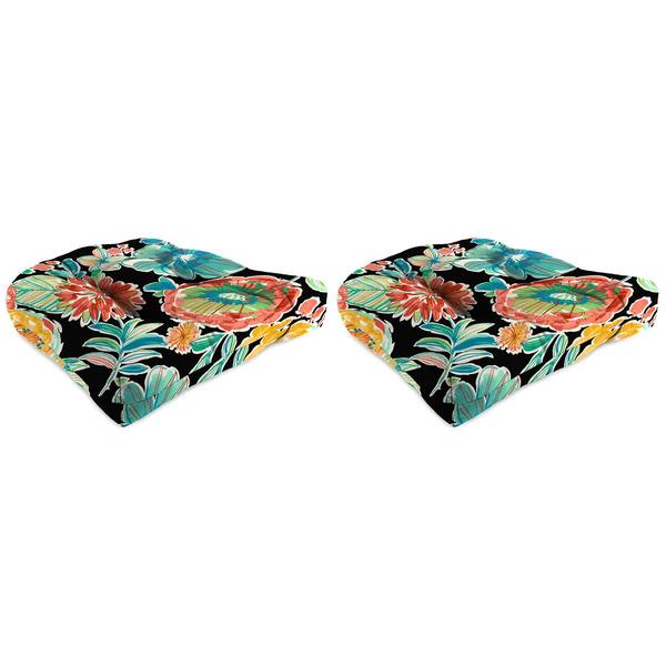 Jordan Colsen Noir Outdoor Wicker Chair Cushions - Set Of 2