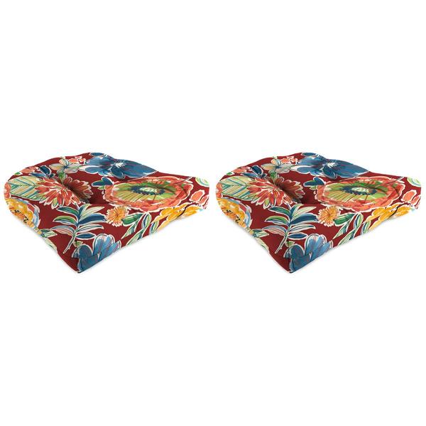 Jordan Manufacturing Colsen Berry Wicker Cushions - Set Of 2