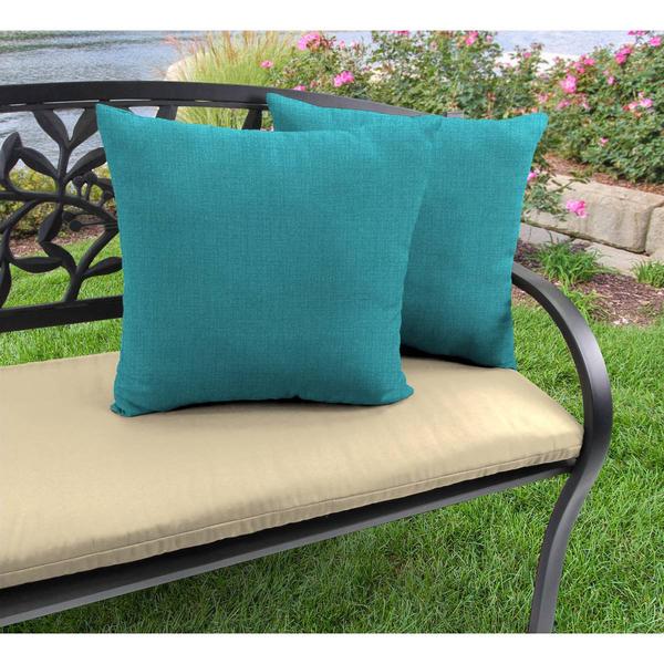 Jordan Manufacturing Text Lagoon Outdoor Throw Pillow alternate view