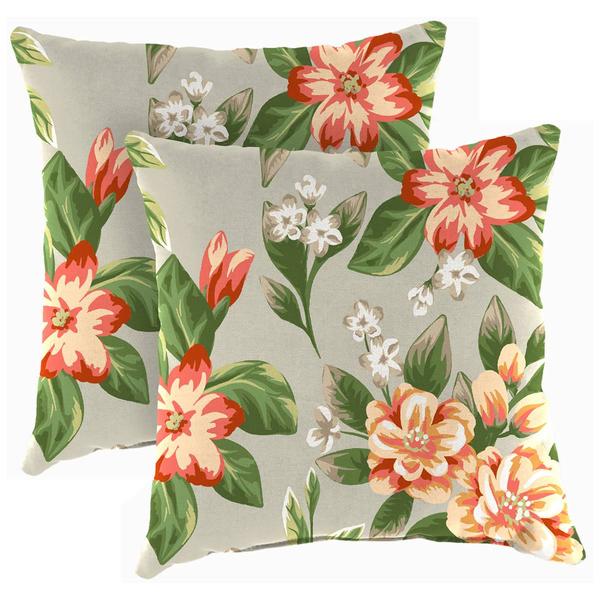Jordan Manufacturing 2pk. Tori Floral Outdoor Throw Pillow Set