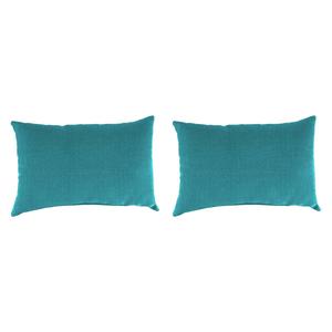 Jordan Manufacturing Husk Lagoon Lumbar Toss Pillows - Set Of 2