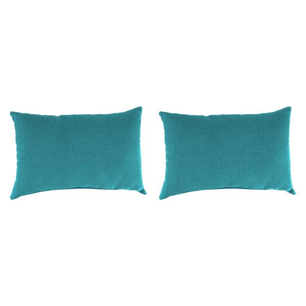 Jordan Manufacturing Husk Lagoon Lumbar Toss Pillows - Set Of 2