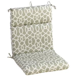 Jordan Manufacturing HO Trellis High Back Cushion - Green/Ivory