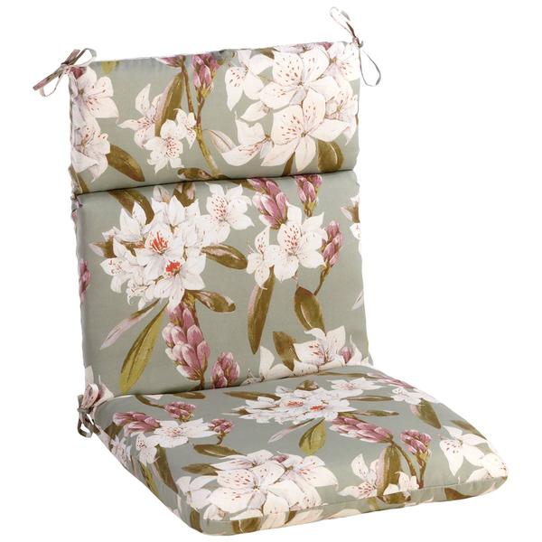 Jordan Manufacturing Grid Floral High Back Cushion - Grey/Purple