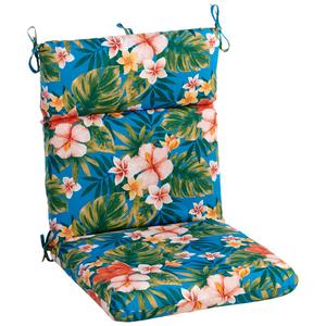 Jordan Manufacturing Floral High Back Cushion - Turquoise/Coral