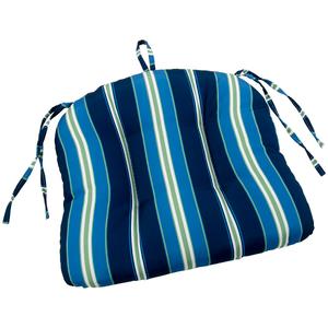 Jordan Blue and Green Striped Chair Pad