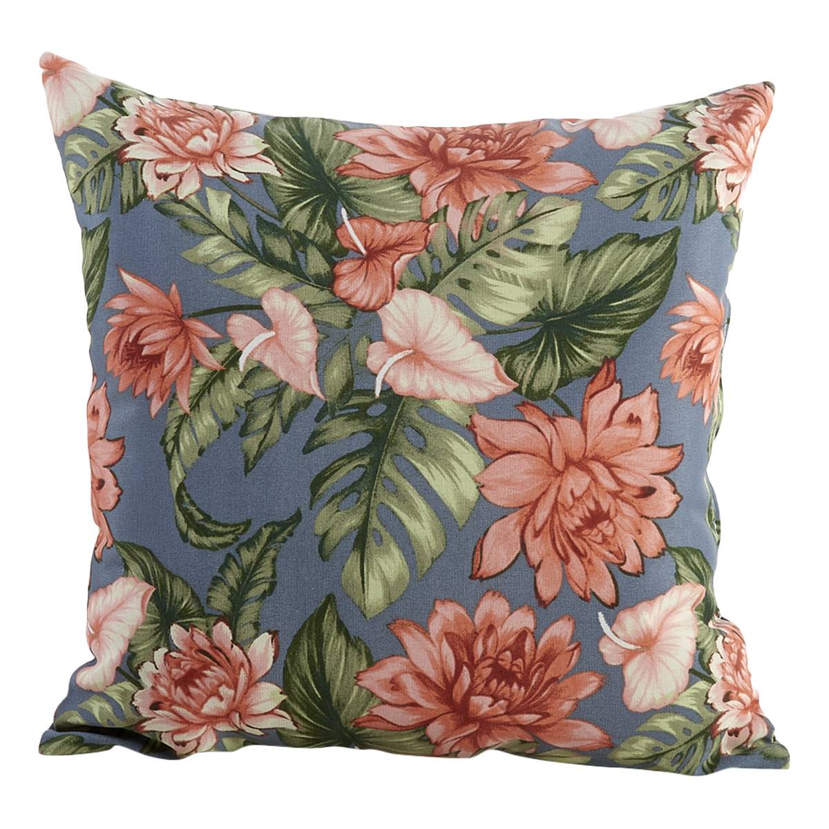 Jordan Manufacturing Outdoor Toss Pillow - Slate Coral Floral