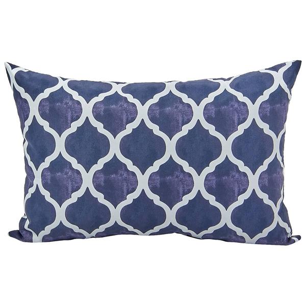 Jordan Manufacturing Quatrefoil Lumbar Pillow - Navy