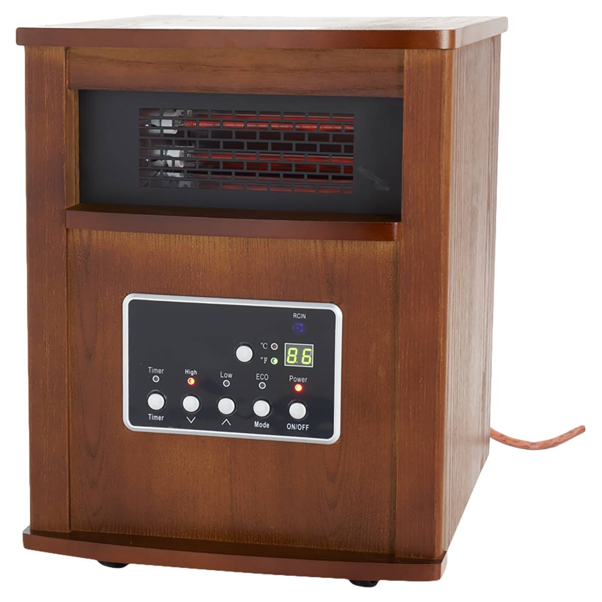 Warm Living Infared Wooden Cabinet Space Heater