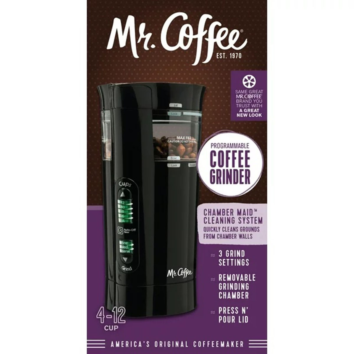 Mr. Coffee(R) 12 Cup Electric Programmable Coffee Grinder