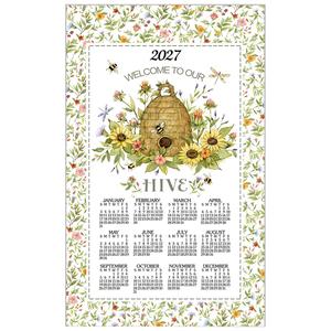 Kay Dee Cal 2027 Bee Floral Calendar Towel