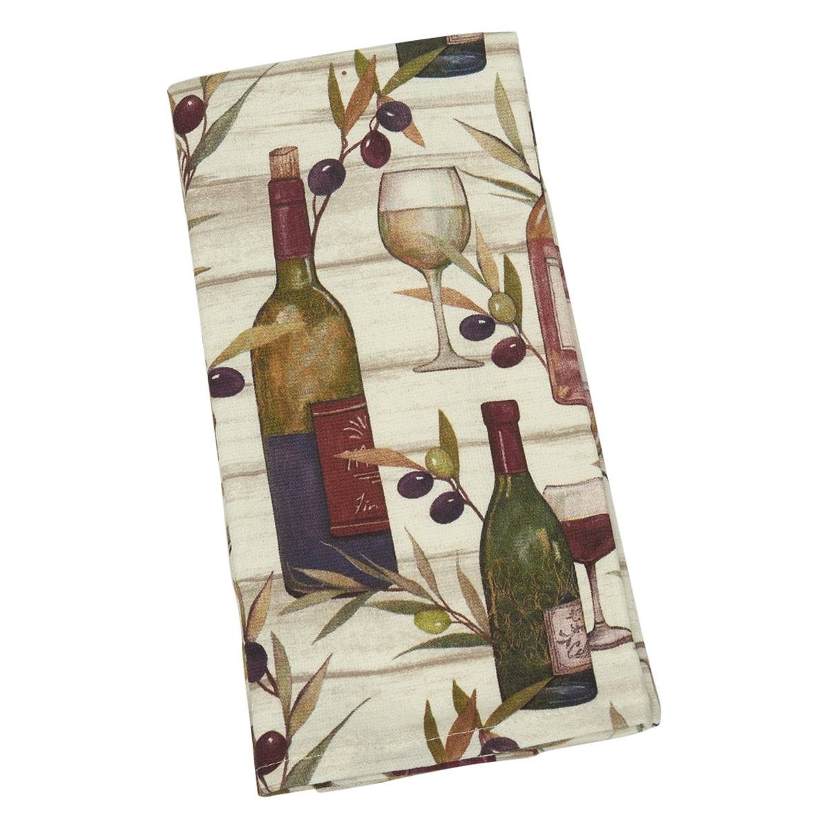 Essential Kitchen Tuscan Tour Bottles Kitchen Towel