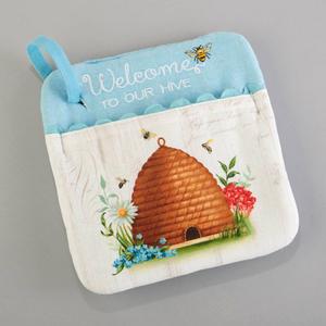 Blossom and Bees Pocket Hot Mitt