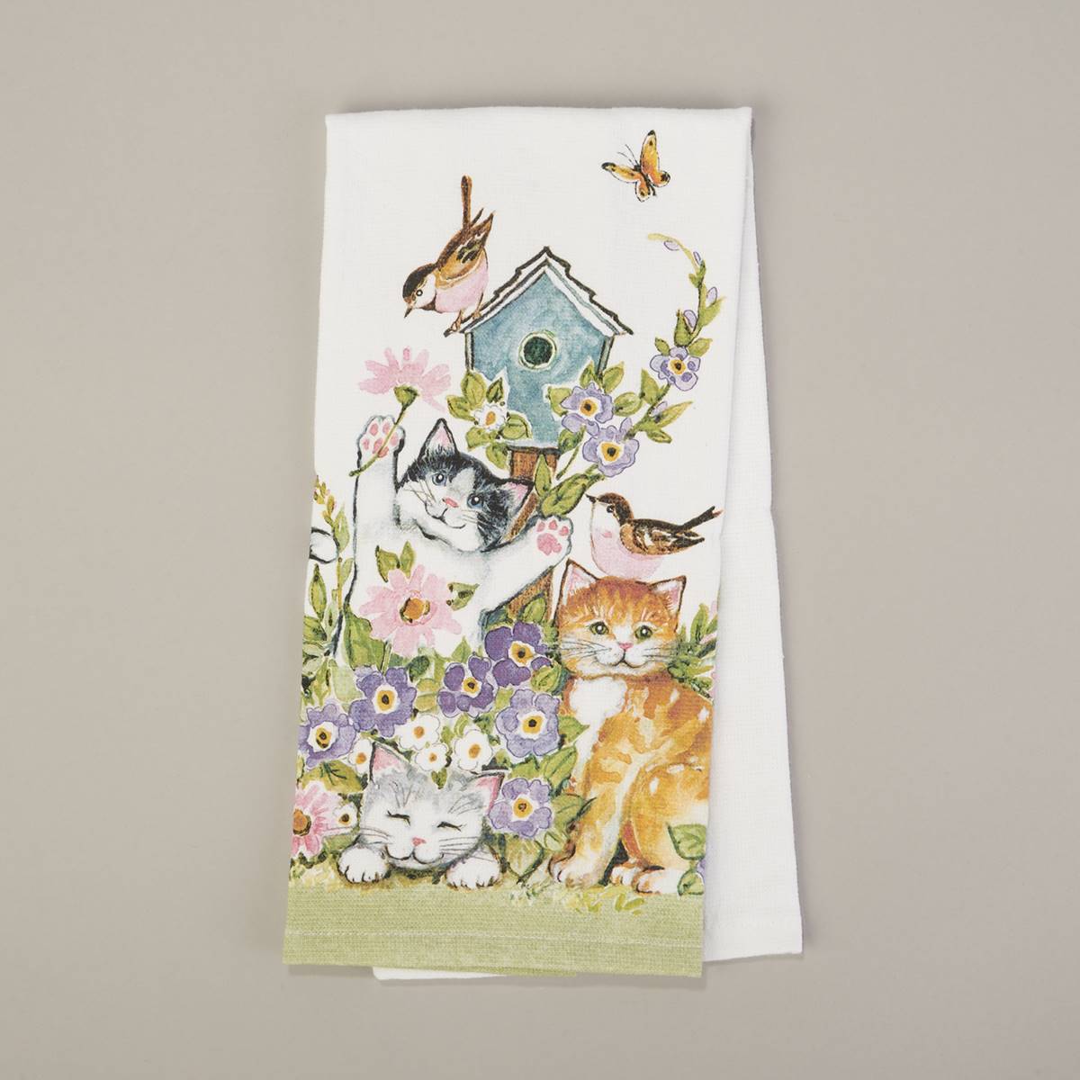 Kay Dee Designs Kittens & Cats W/ Birdhouse Kitchen Towel