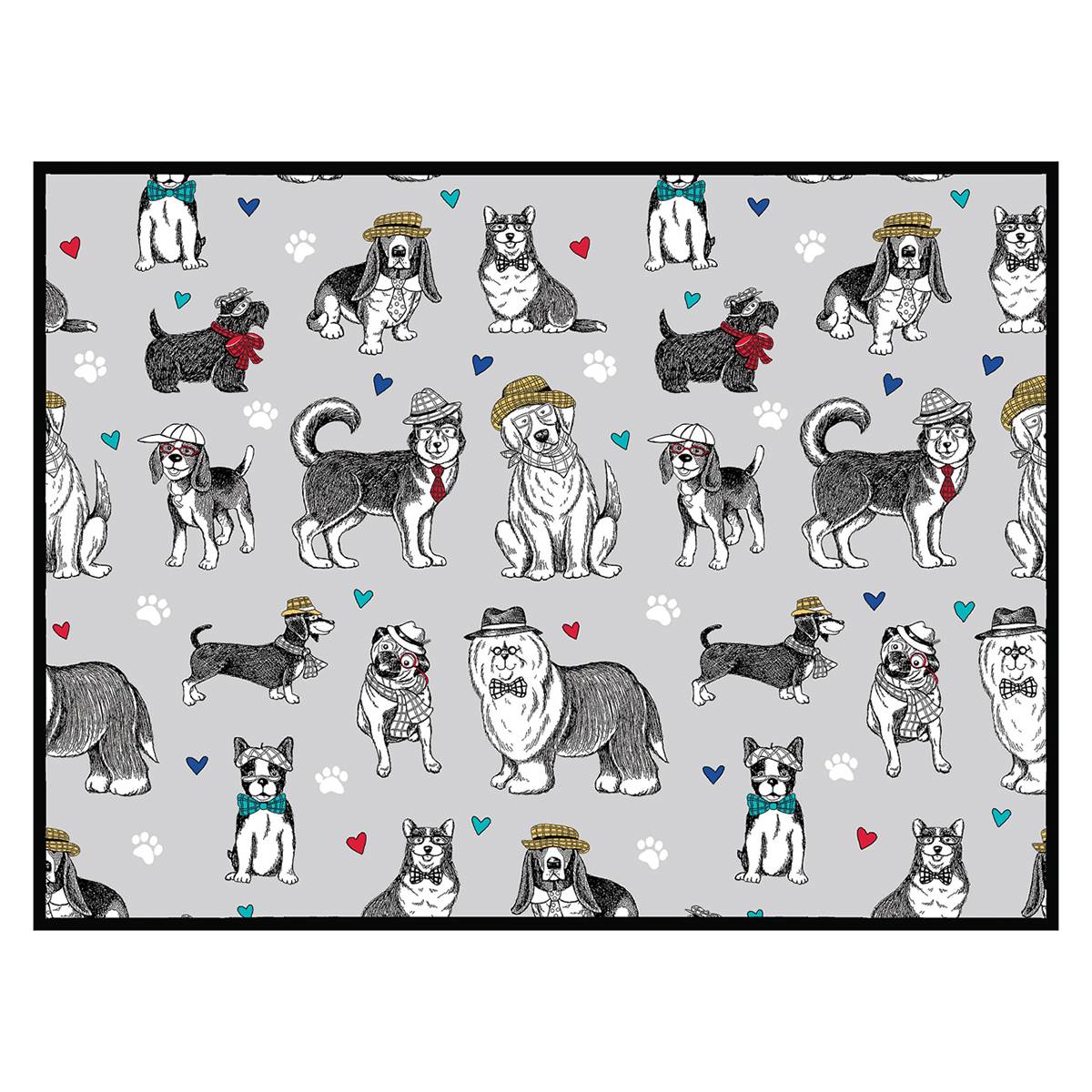 Kay Dee Pet Lovers Dogs Dish Drying Mat