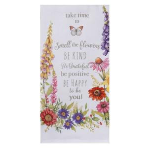Kay Dee Garden Walk Smell the Flowers Terry Kitchen Towel
