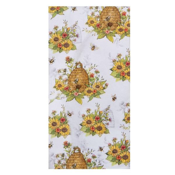Kay Dee Bee & Floral Toss Dual Purpose Terry Kitchen Towel