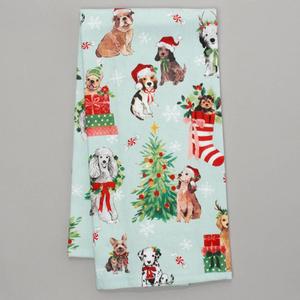 Kay Dee Christmas Pups Dual-Purpose Kitchen Towel