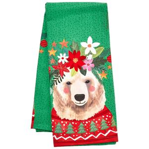 Kay Dee Holiday Flowers Forever Bear Kitchen Towel