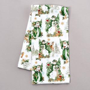 Kay Dee Sage Santa & Snowman Toss Dual Purpose Kitchen Towel