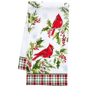 Kay Dee Winterberry Cardinal Kitchen Towel