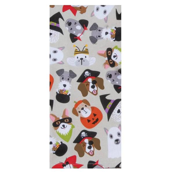 Kay Dee Halloween Dog Heads Terry Kitchen Towel