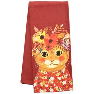 Kay Dee Designs Flowers Everywhere Cat Kitchen Towel