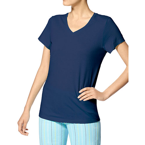 Womens HUE(R) Short Sleeve Solid Knit Pajama Tee