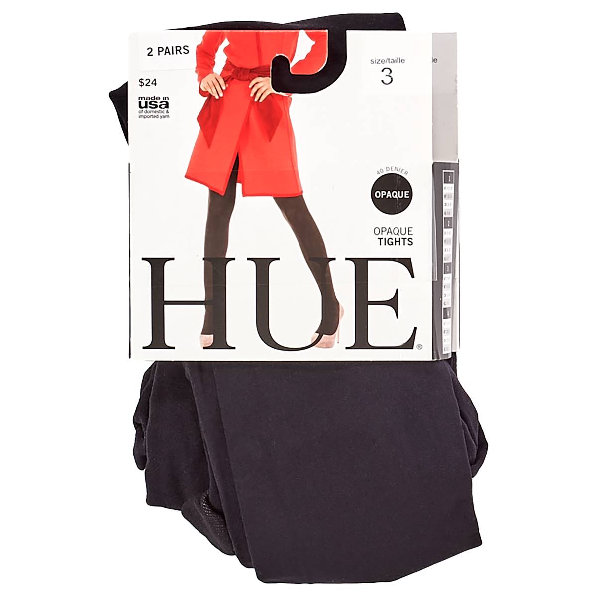 Womens HUE(R) Opaque Sheer to Waist Tights