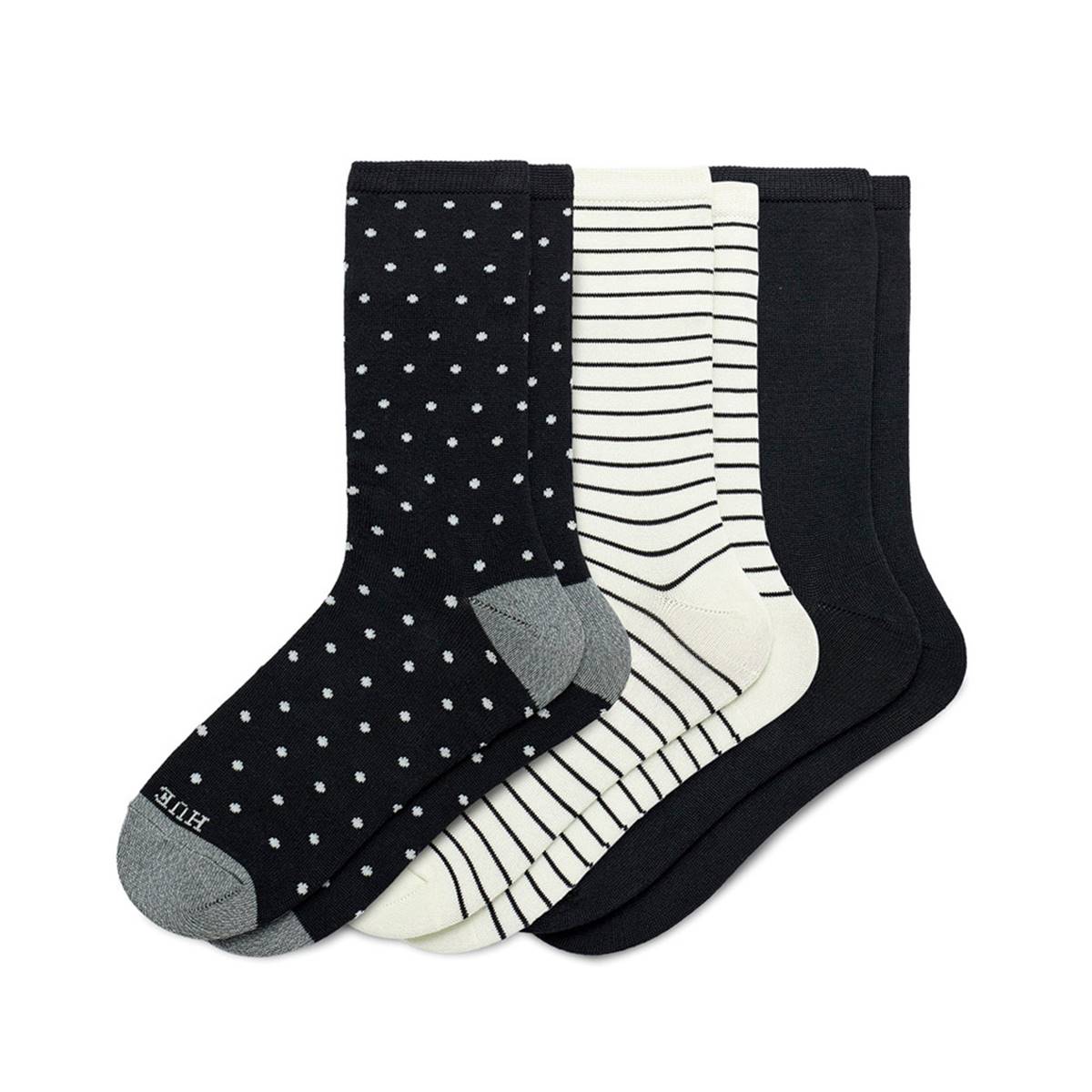 Womens HUE(R) 3pk. Super Soft Dot Crew Socks