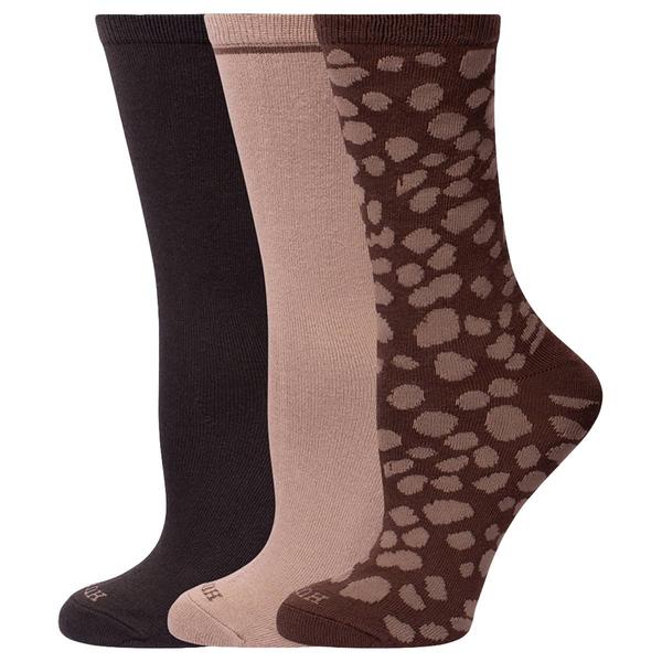 Womens HUE(R) 3pk. Leopard Super Soft Crew Socks