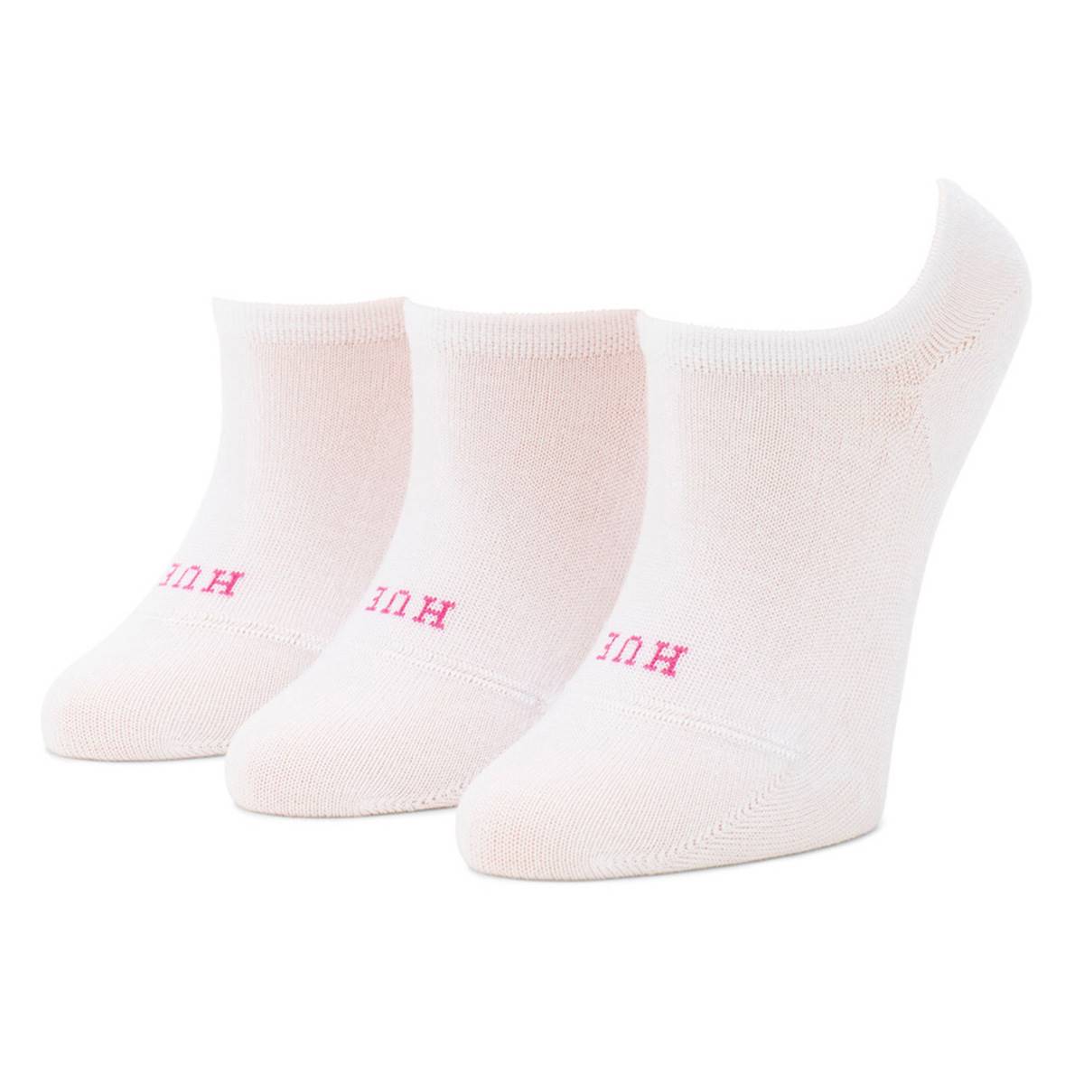 Womens HUE(R) White 3pk. Perfect Sneaker Liner Socks