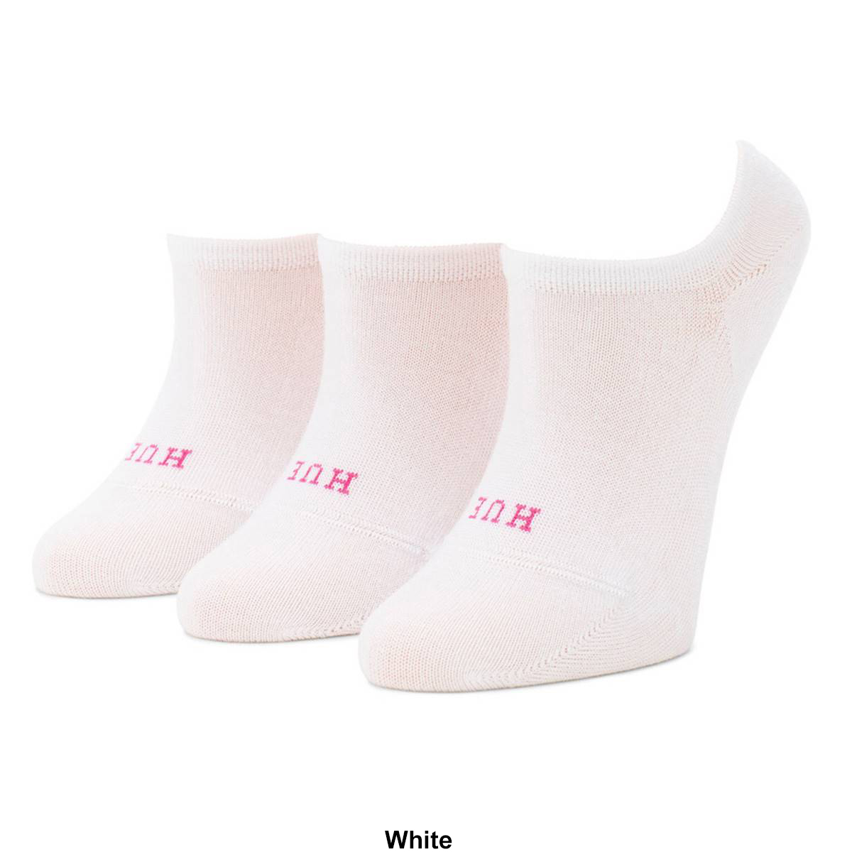 Womens HUE(R) White 3pk. Perfect Sneaker Liner Socks