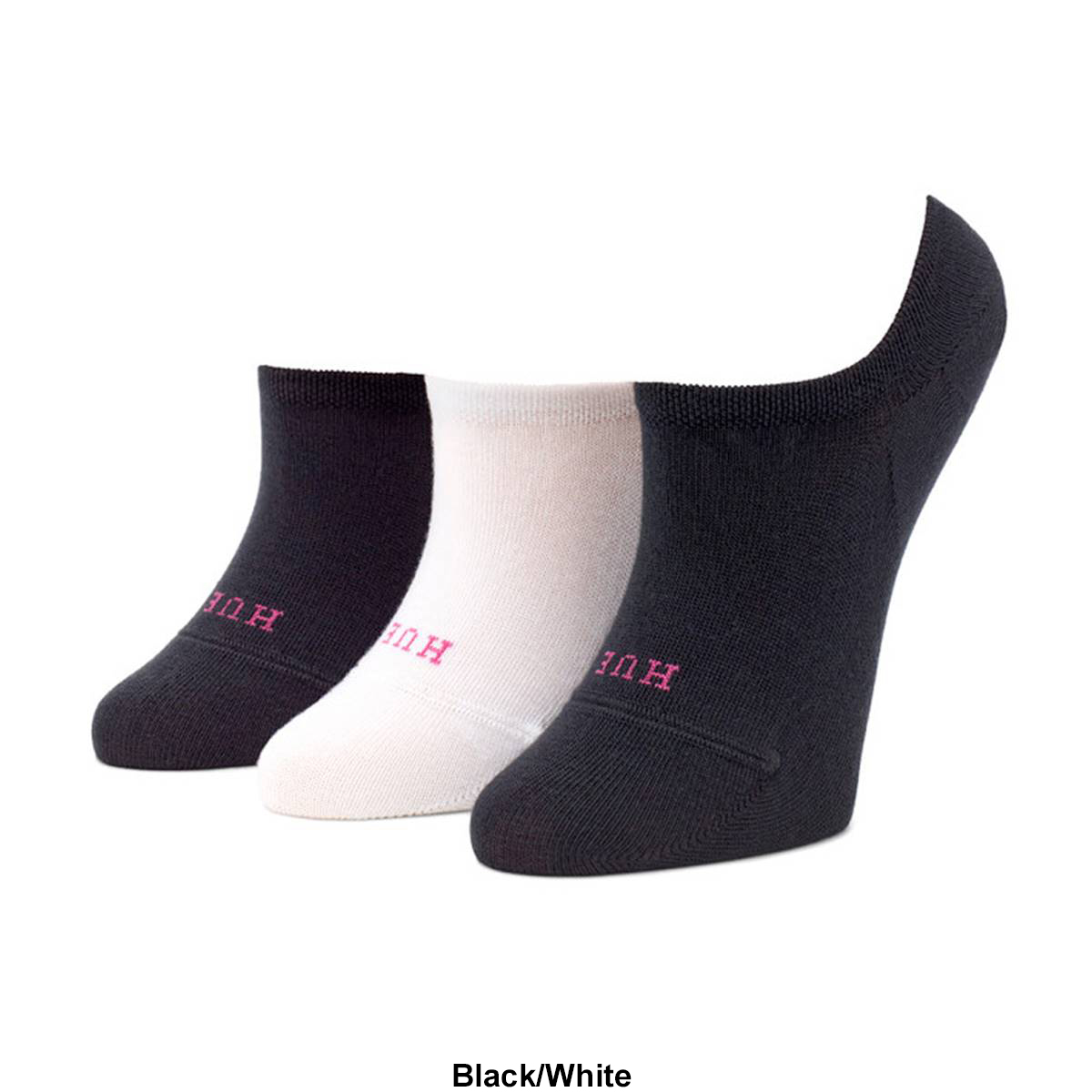 Womens HUE(R) White 3pk. Perfect Sneaker Liner Socks