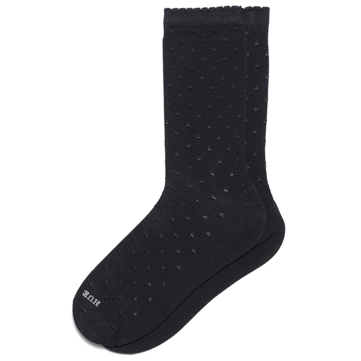 Womens HUE(R) Text Dot Crew Socks