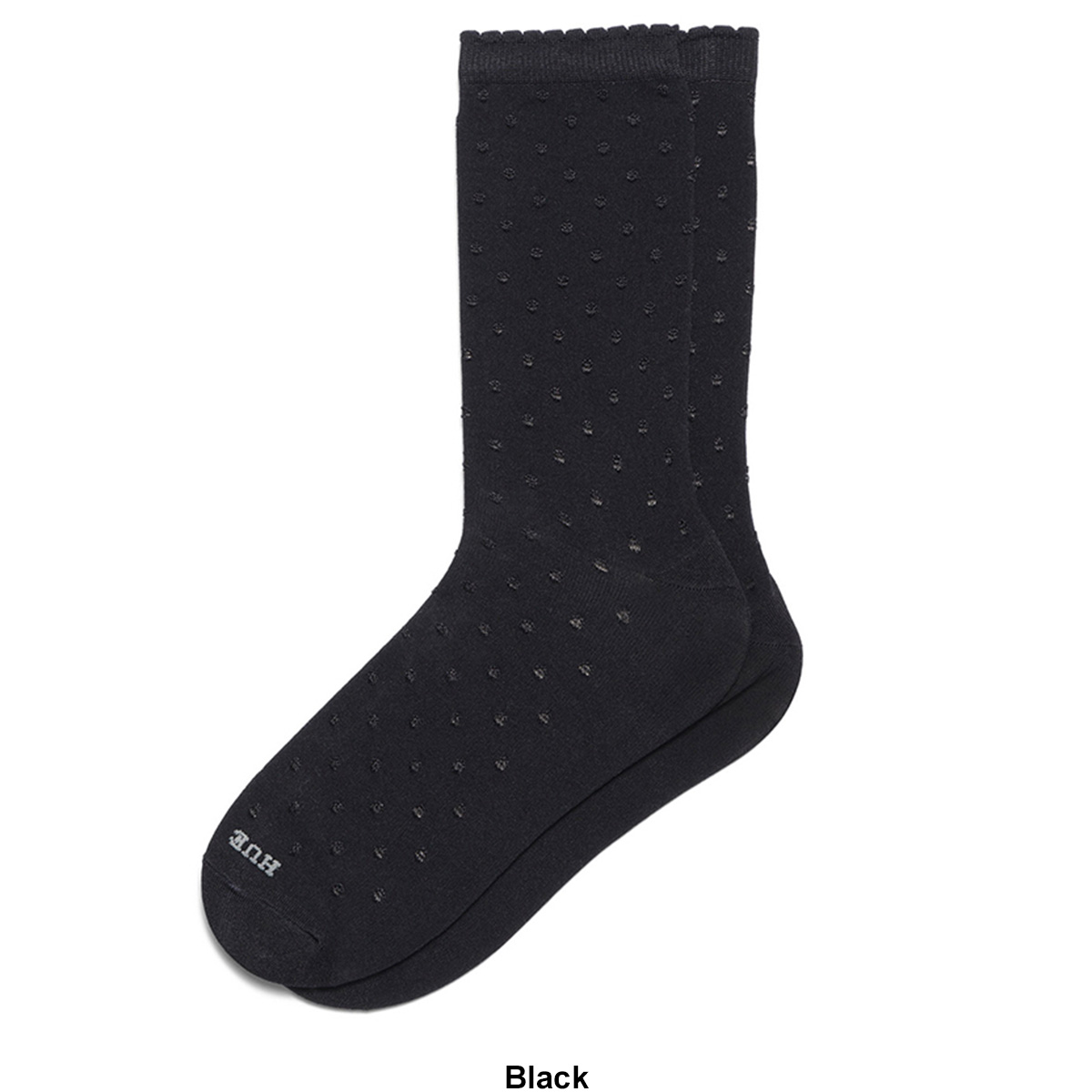 Womens HUE(R) Text Dot Crew Socks