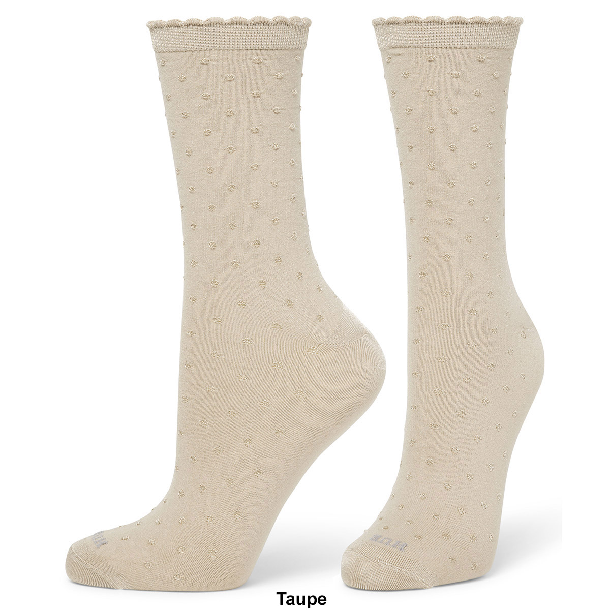 Womens HUE(R) Text Dot Crew Socks