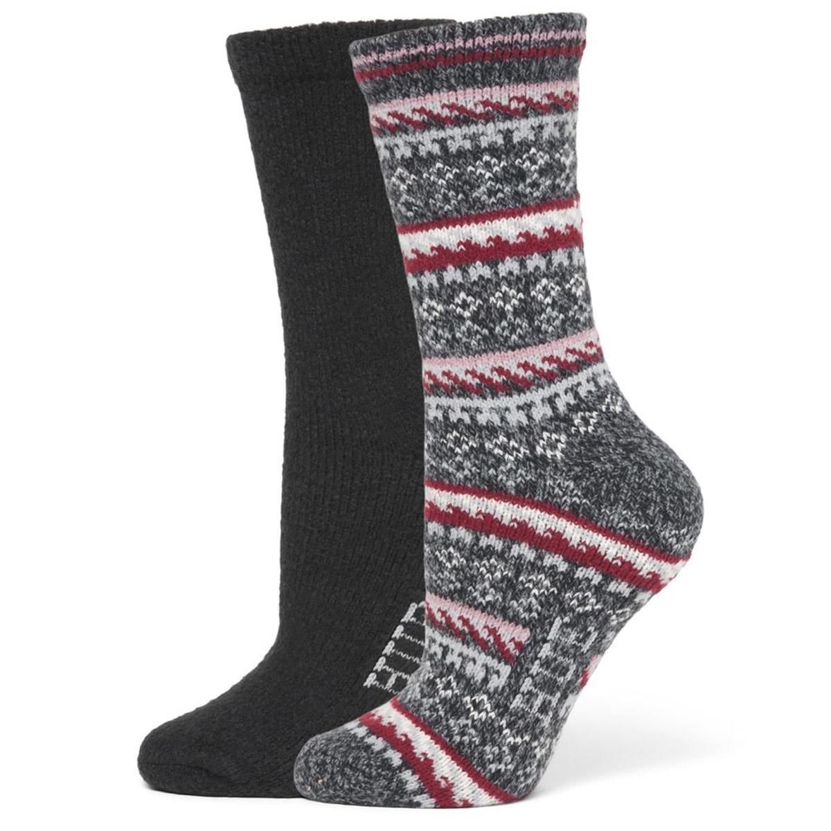 Womens HUE 2pk. Geo Fair Isle Boot Socks