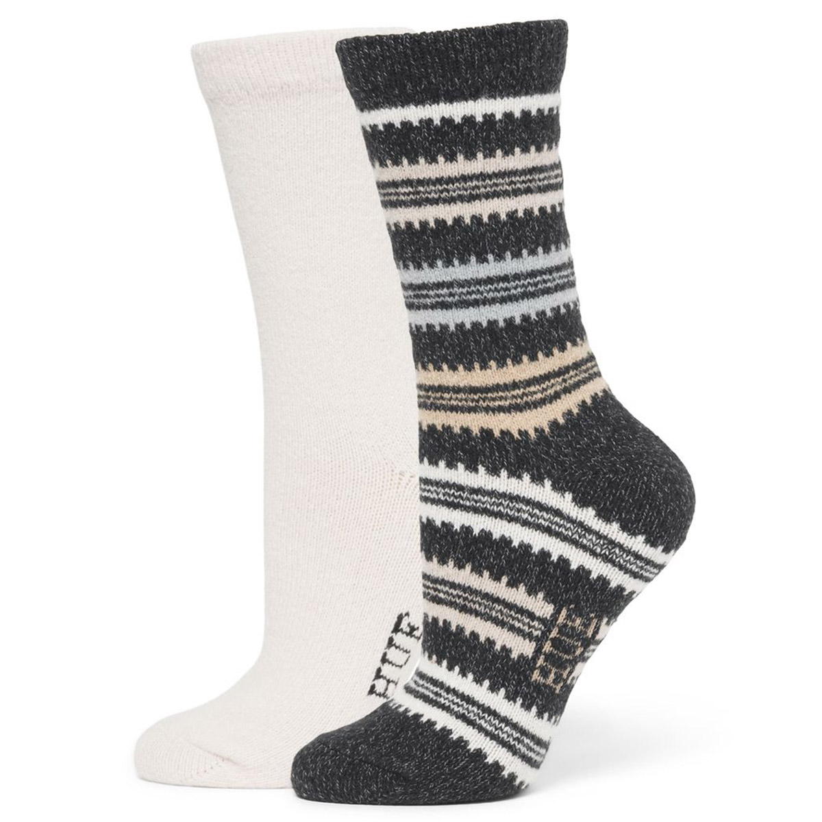 Womens HUE(R) 2pk. Ribbon Stripe Boot Socks