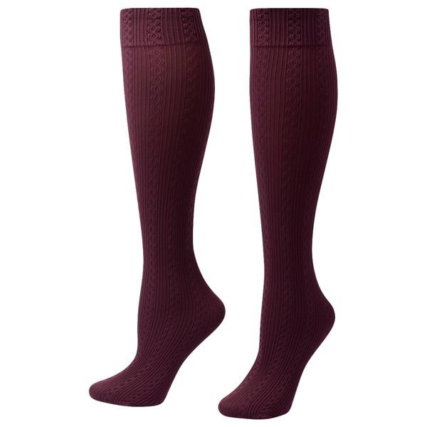 Womens HUE(R) Cable Rib Knee High Socks