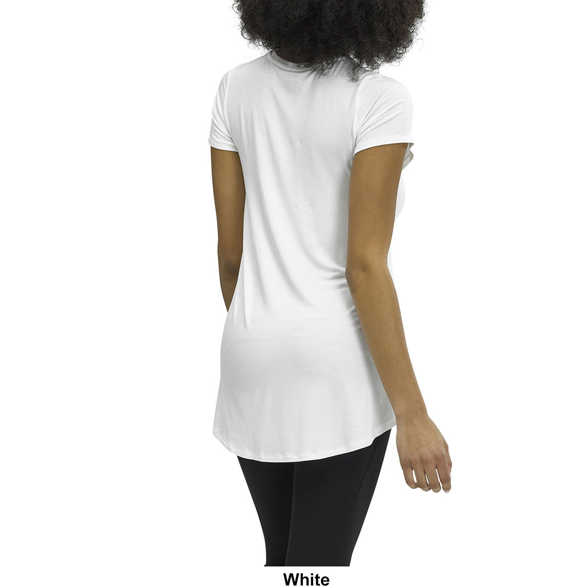 Womens HUE(R) Solid Short Sleeve V-Neck Tee