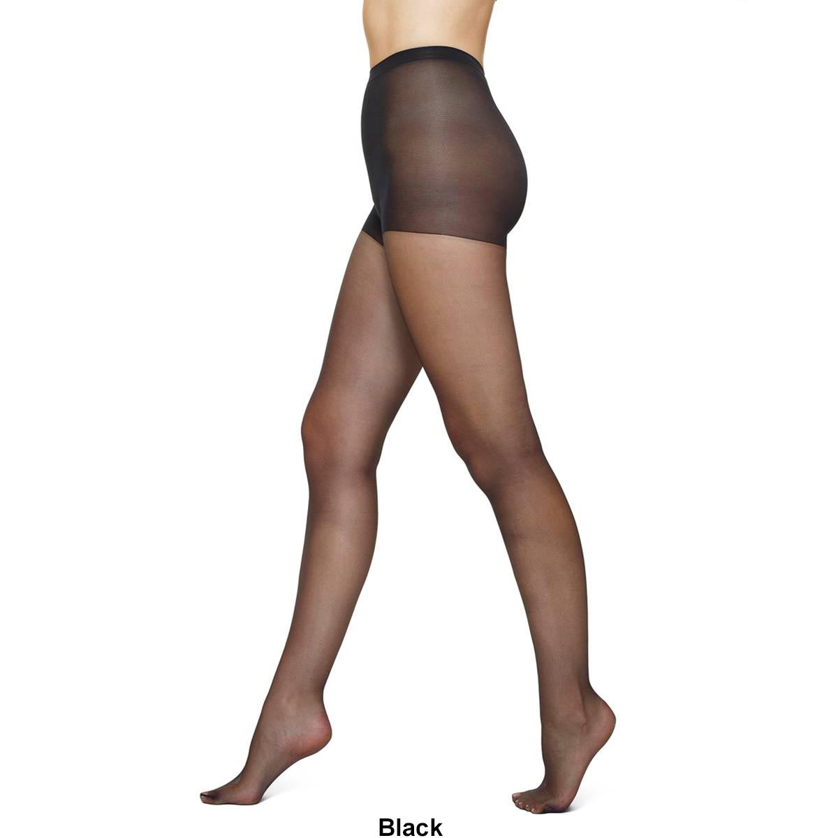 Womens HUE Glossy Control Top Sheer Tights