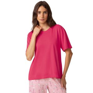 Womens HUE(R) Short Sleeve Solid Boxy Pajama Tee